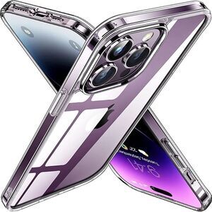 iPhone 14 Pro Slim Clear Phone Case Non Yellowing Military Grade Drop Protection
